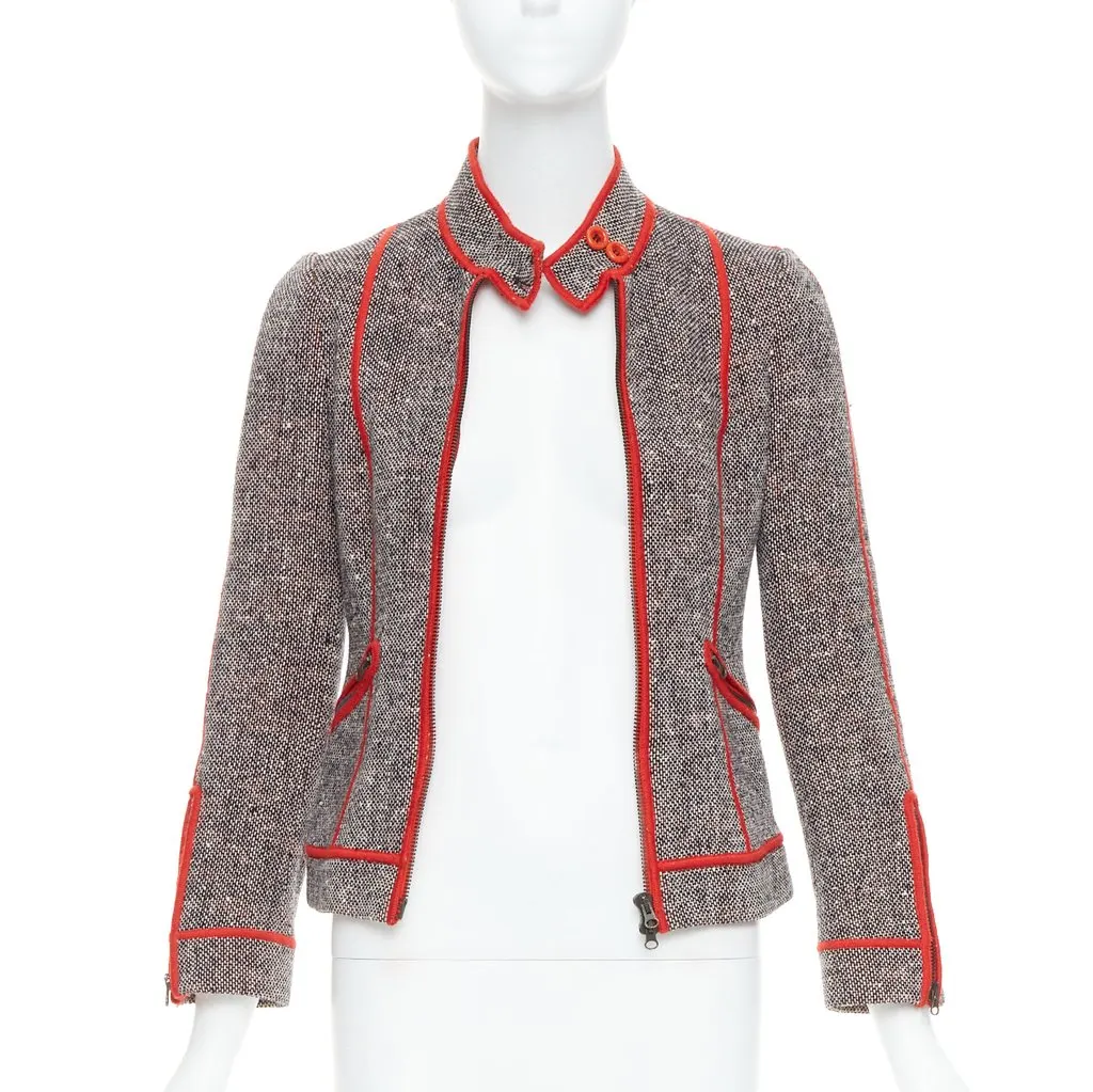 Moschino Quilted Blazer Red Tweed Very good - Inside View