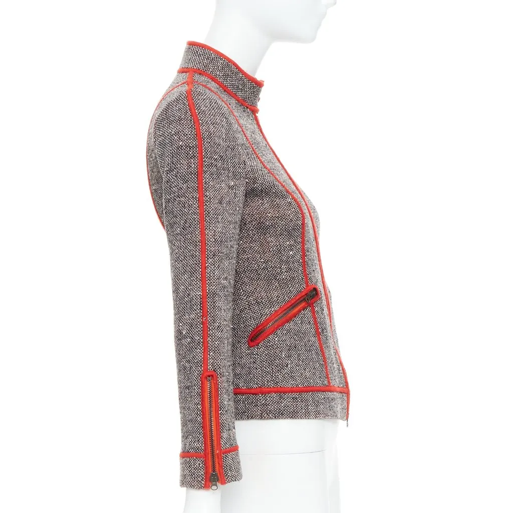 Moschino Quilted Blazer Red Tweed Very good - Box View