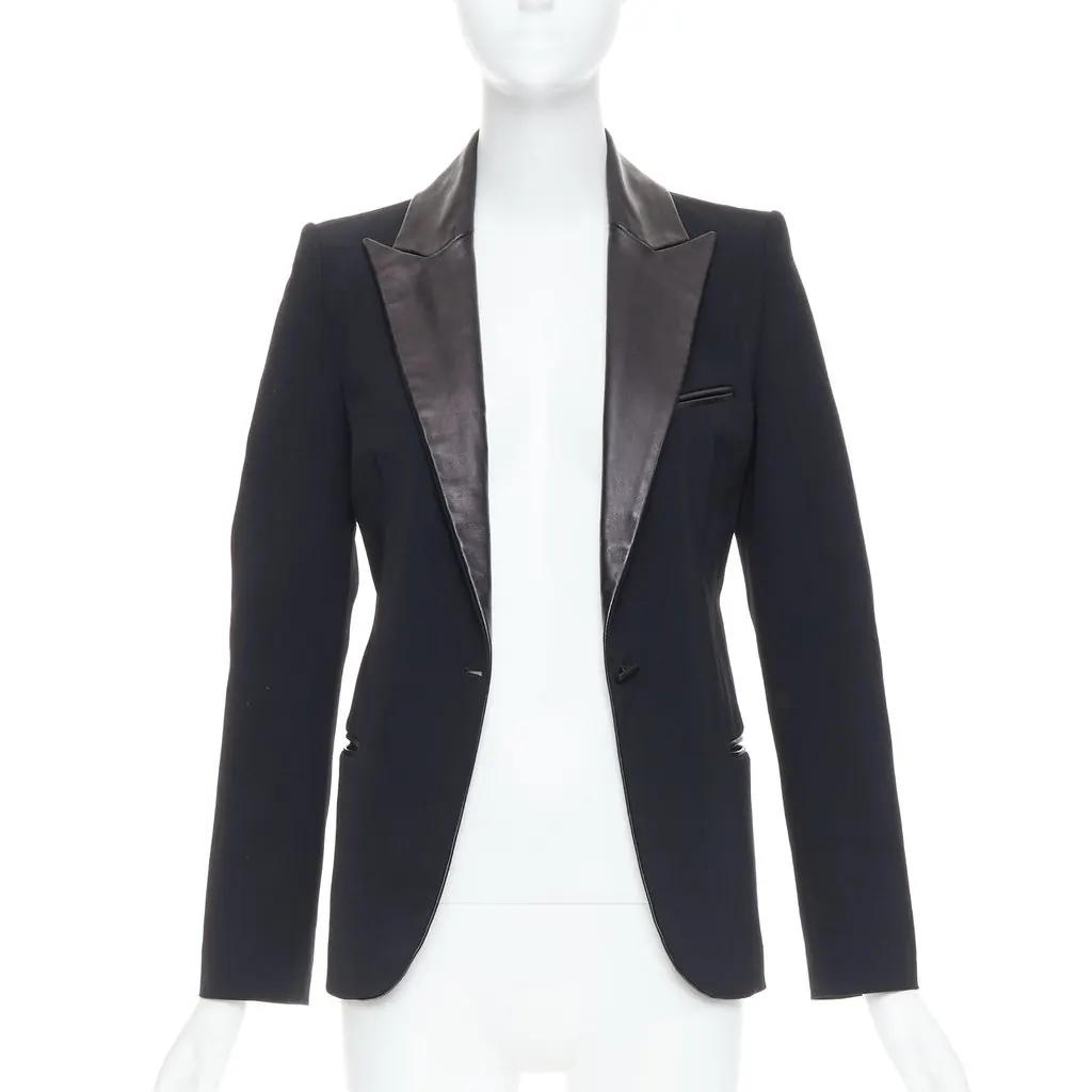 Plein Sud Scalloped Trim Jacket Black Wool Good - Inside View