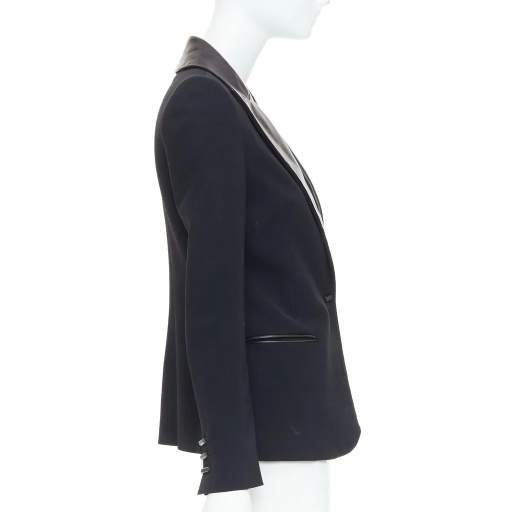 Plein Sud Scalloped Trim Jacket Black Wool Good - Box View