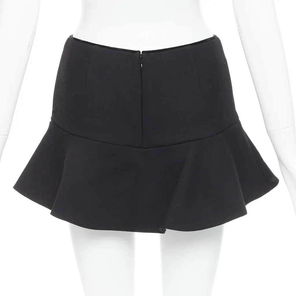 Red Valentino Ruffle Skort Shorts Black Polyester Very good - Model View