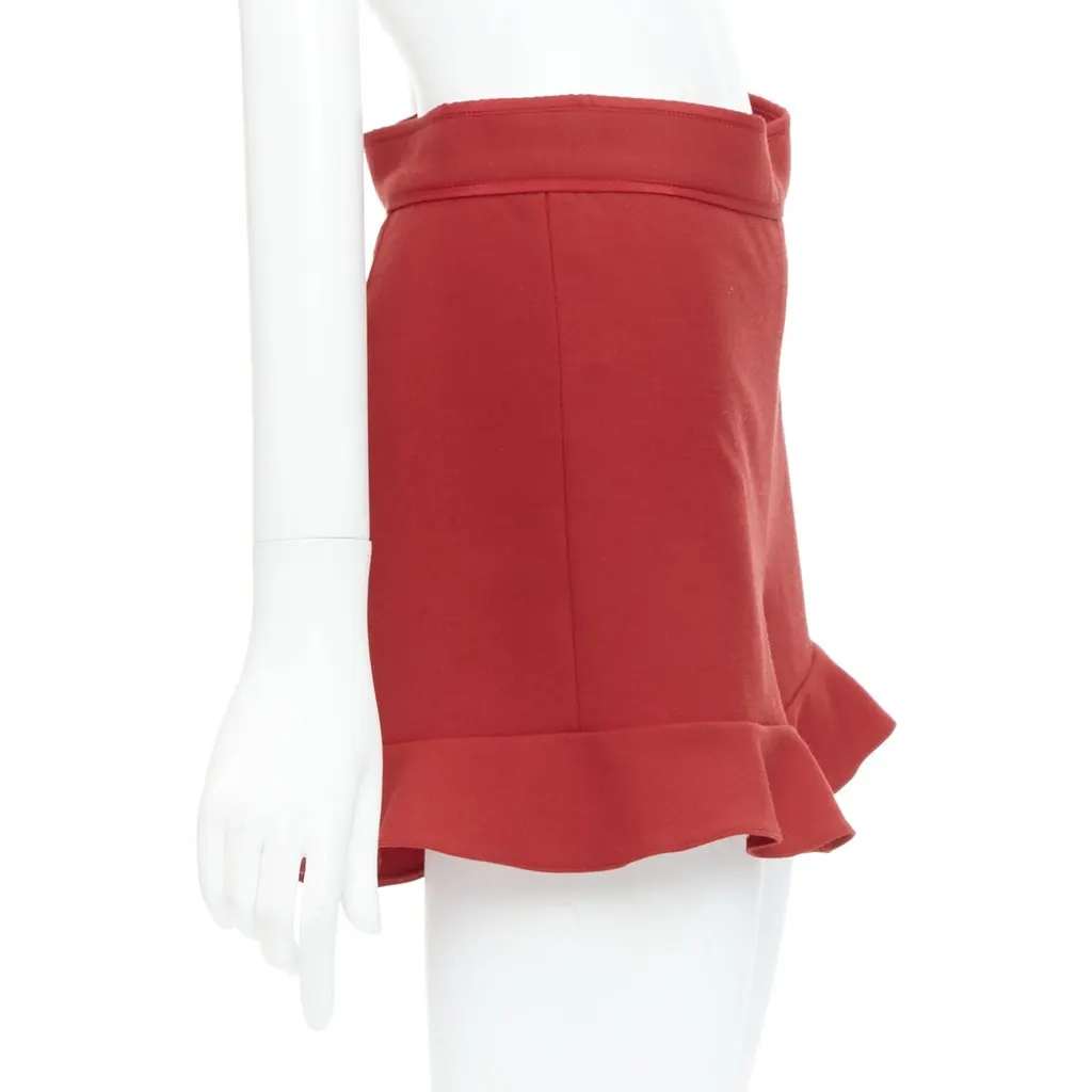 Red Valentino Ruffle High Shorts Red Polyester Very good - Inside View