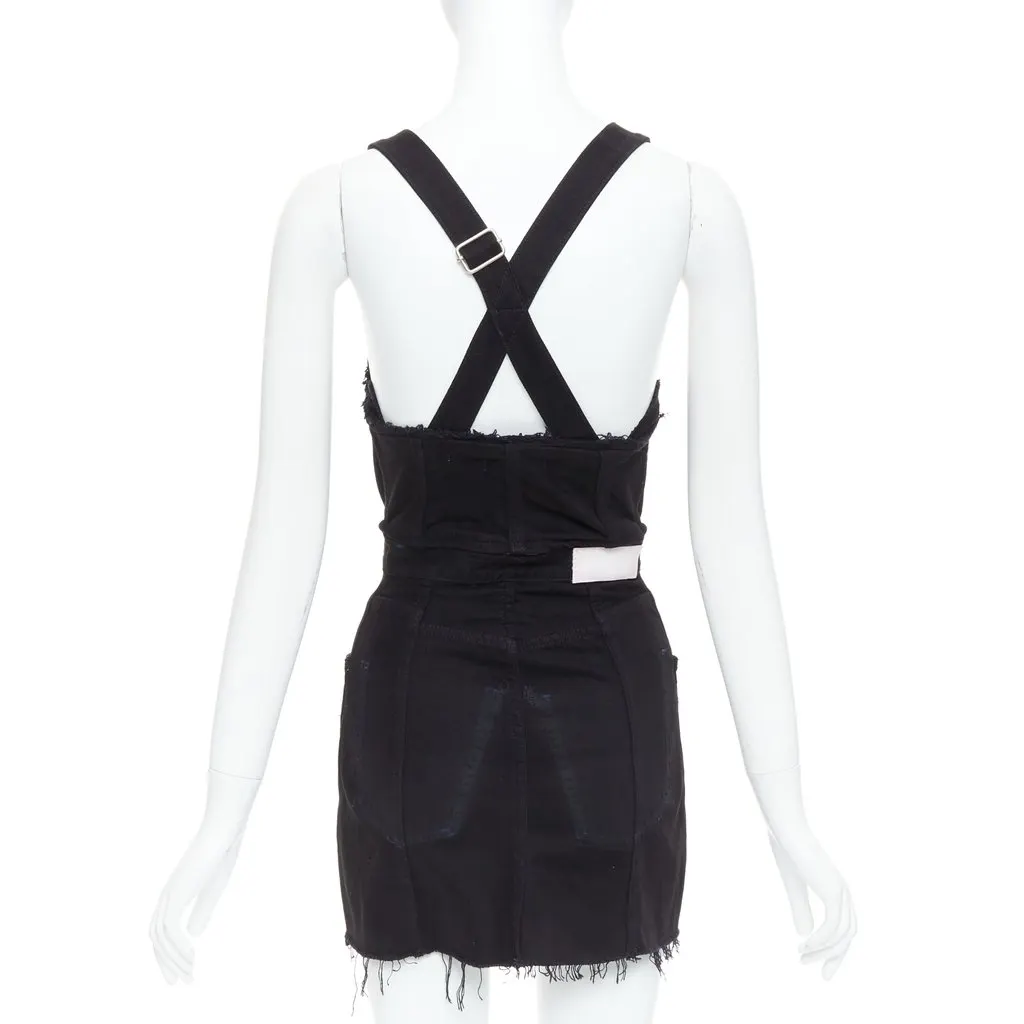 RE/DONE Reconstructed Dress Black Cotton Good - Back View