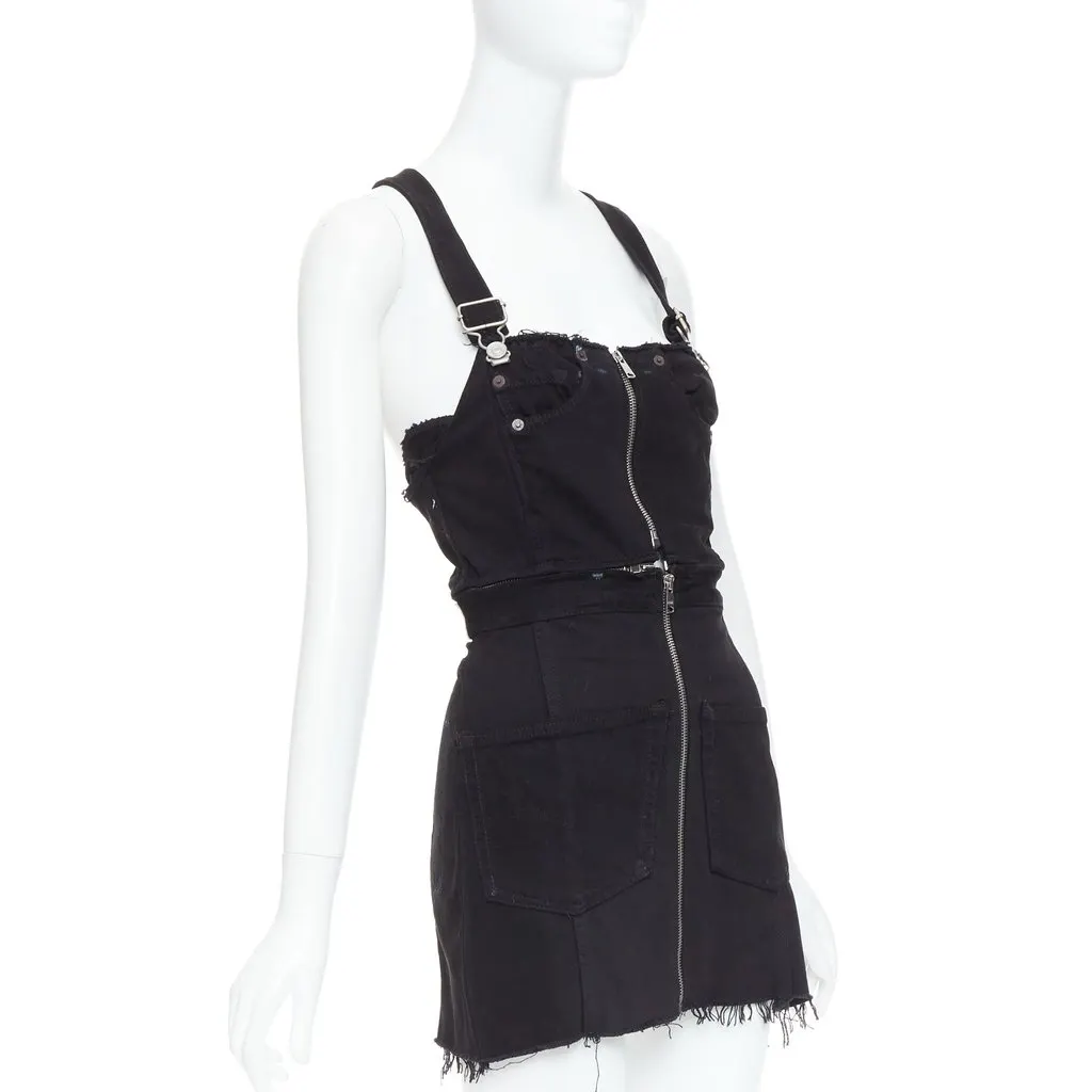 RE/DONE Reconstructed Dress Black Cotton Good - Inside View