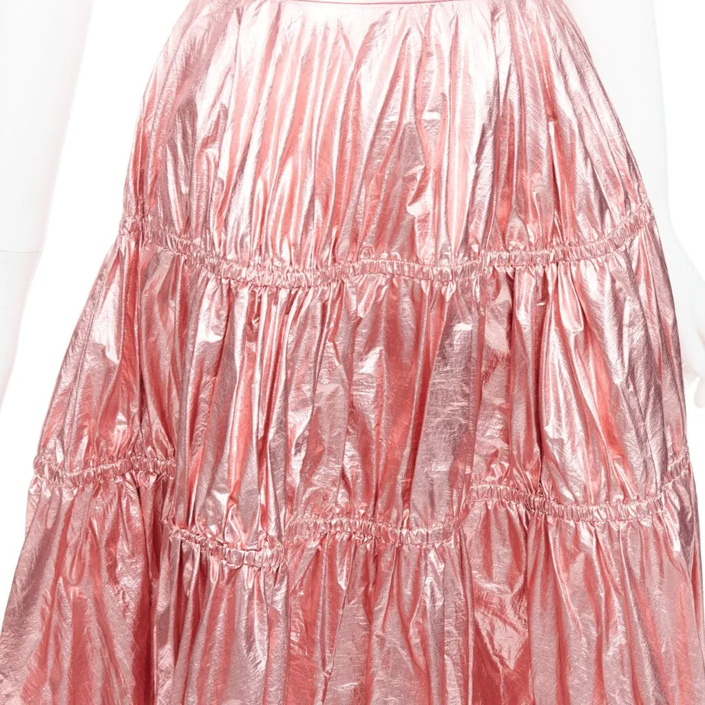 Rejina Pyo Pink Tiered Skirt Pink Polyamide Very good - Back View
