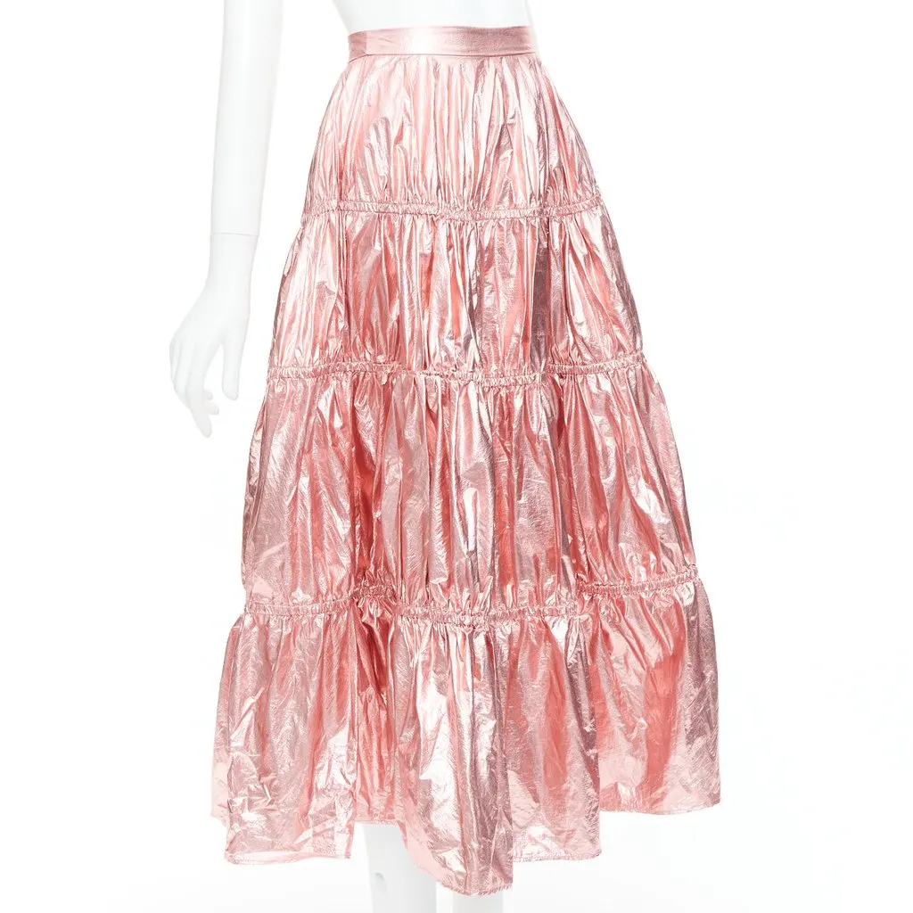 Rejina Pyo Pink Tiered Skirt Pink Polyamide Very good - Inside View