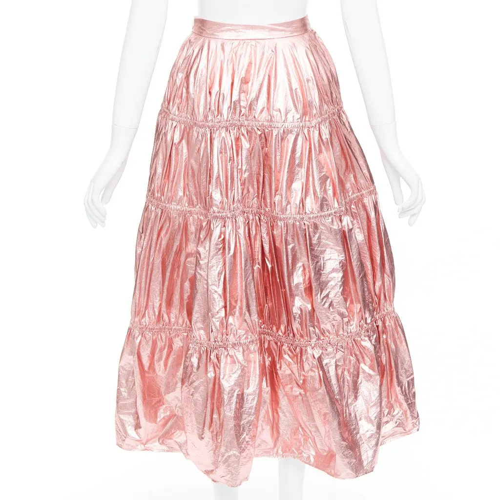 Rejina Pyo Pink Tiered Skirt Pink Polyamide Very good - Box View