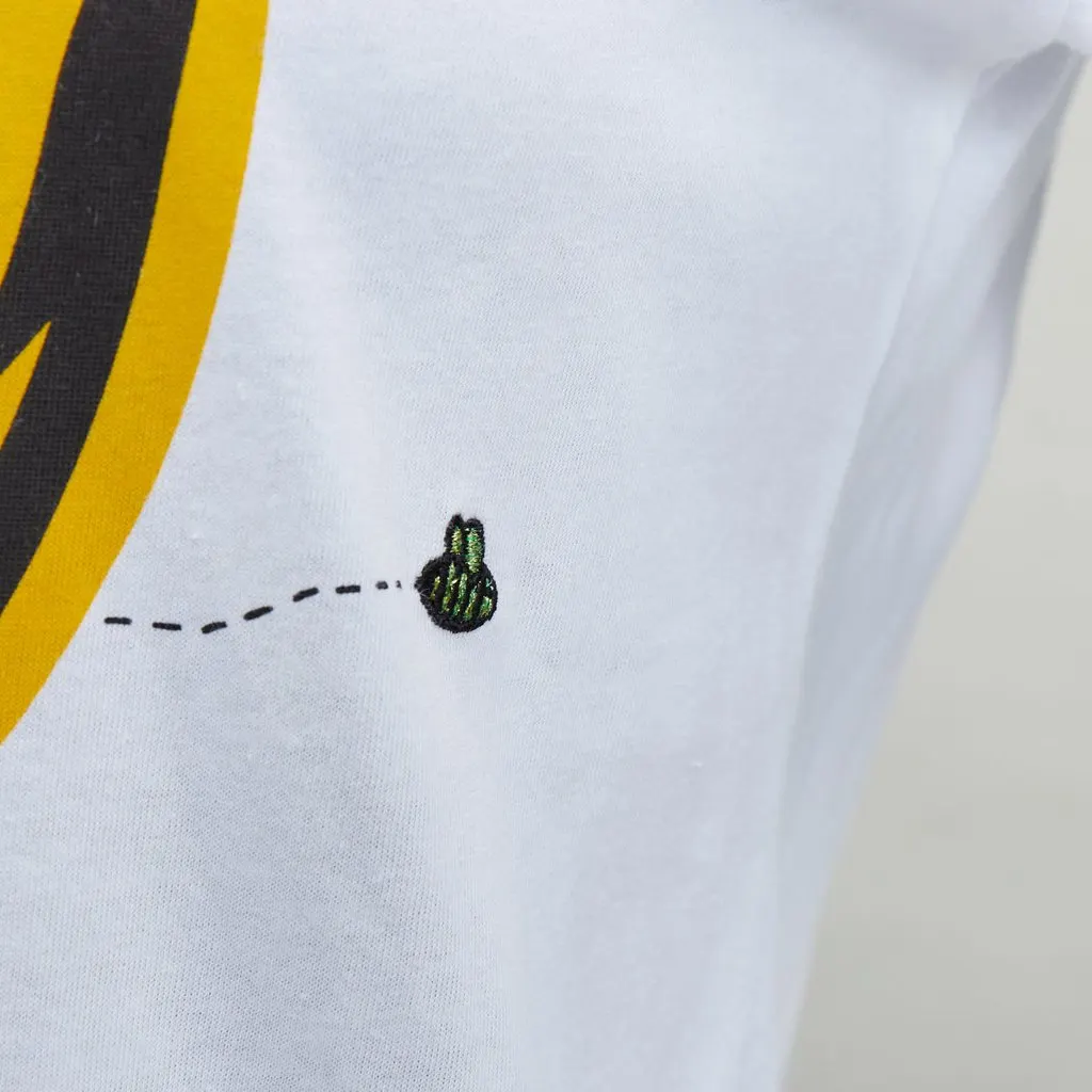 Ganni Honey Bee Logo Tee White Cotton Very good - Back View