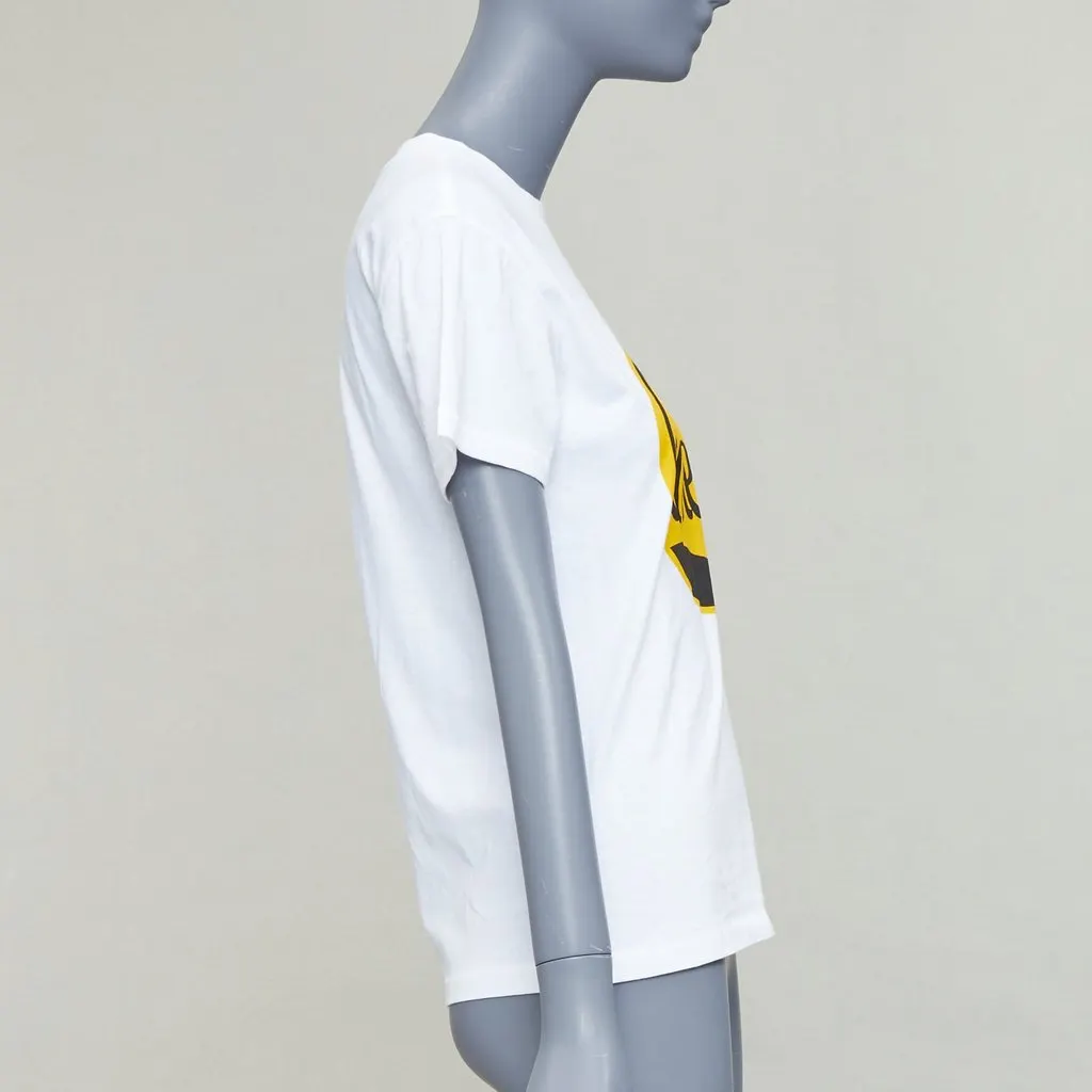 Ganni Honey Bee Logo Tee White Cotton Very good - Model View