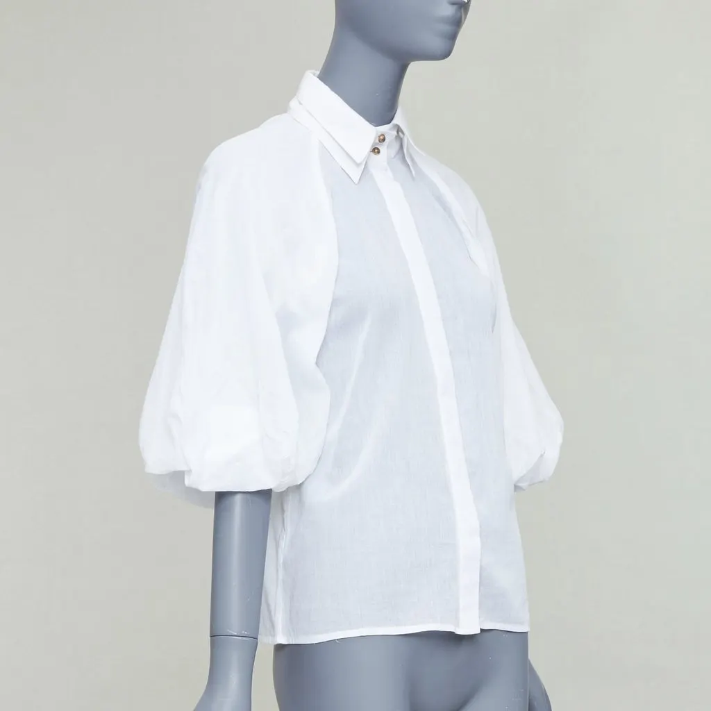 Aje Victorian Puff Shirt White Cotton Very good - Inside View