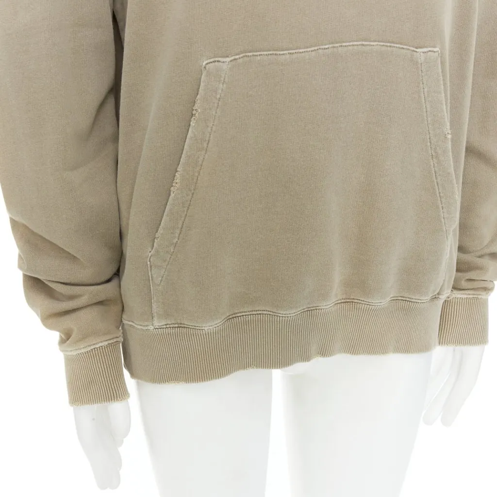 Saint Laurent Washed Logo Hoodie Anthracite Cotton Very good - Back View