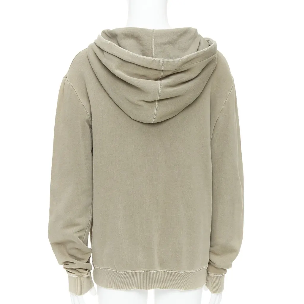 Saint Laurent Washed Logo Hoodie Anthracite Cotton Very good - Box View