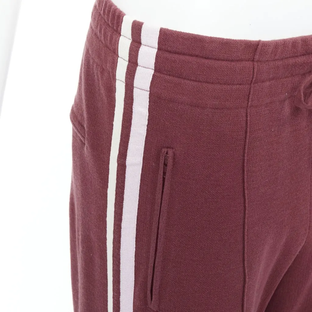 Isabel Marant Textured Cropped Pants Burgundy Viscose Good - Back View