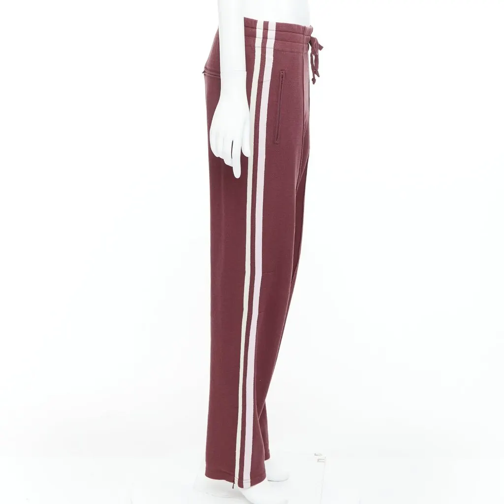 Isabel Marant Textured Cropped Pants Burgundy Viscose Good - Model View