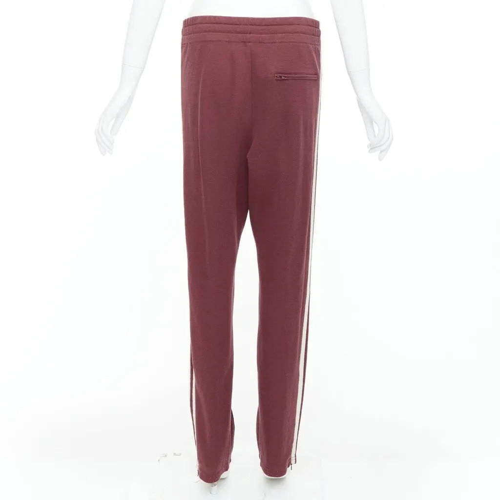 Isabel Marant Textured Cropped Pants Burgundy Viscose Good - Box View