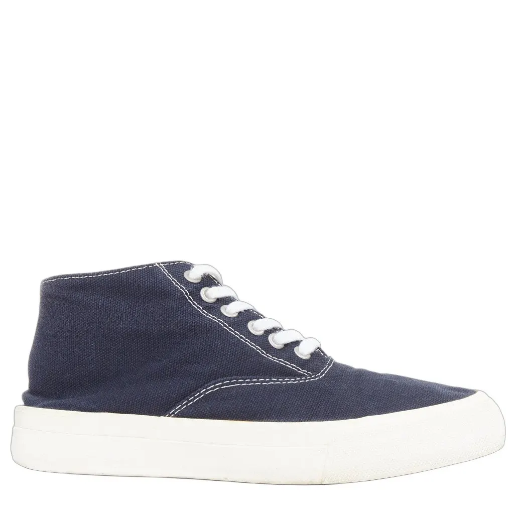 Comme des Garçons Canvas Skate Sneakers Navy Canvas Fair - Front View