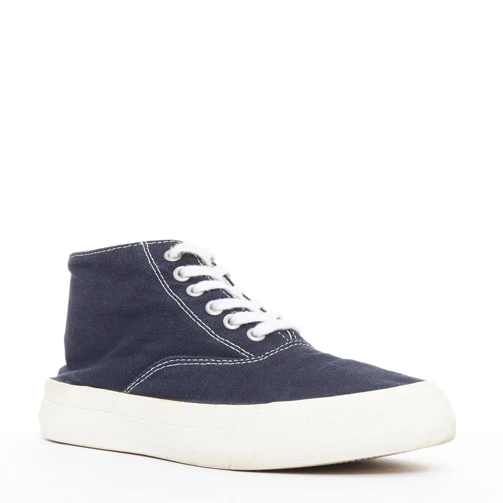 Comme des Garçons Canvas Skate Sneakers Navy Canvas Fair - Back View