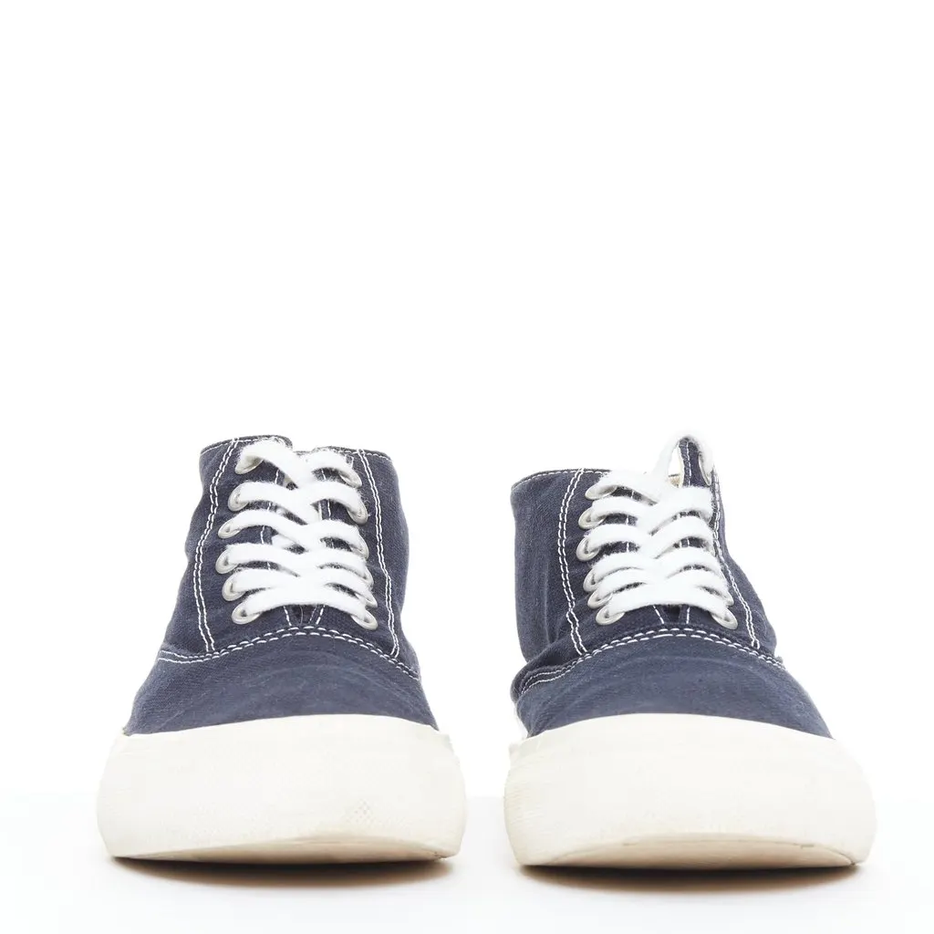 Comme des Garçons Canvas Skate Sneakers Navy Canvas Fair - Inside View