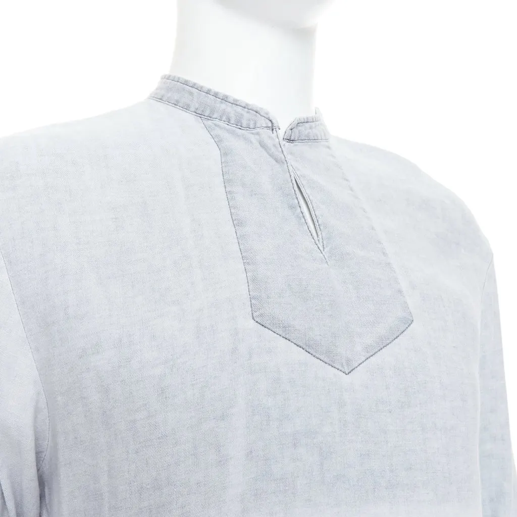 A.P.C. Linen Distressed Shirt Grey Linen Good - Back View