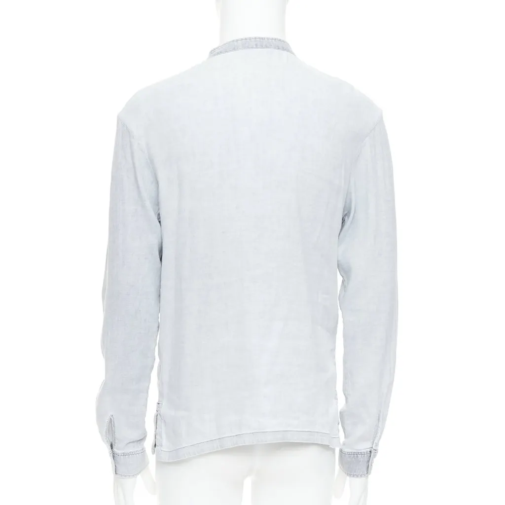 A.P.C. Linen Distressed Shirt Grey Linen Good - Box View