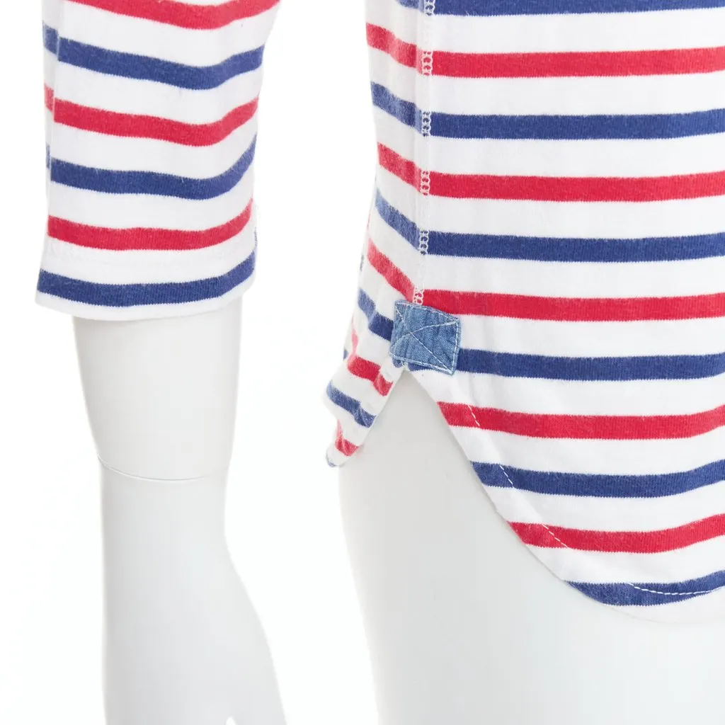 Junya Watanabe Striped Hem Shirt Red Cotton Fair - Back View