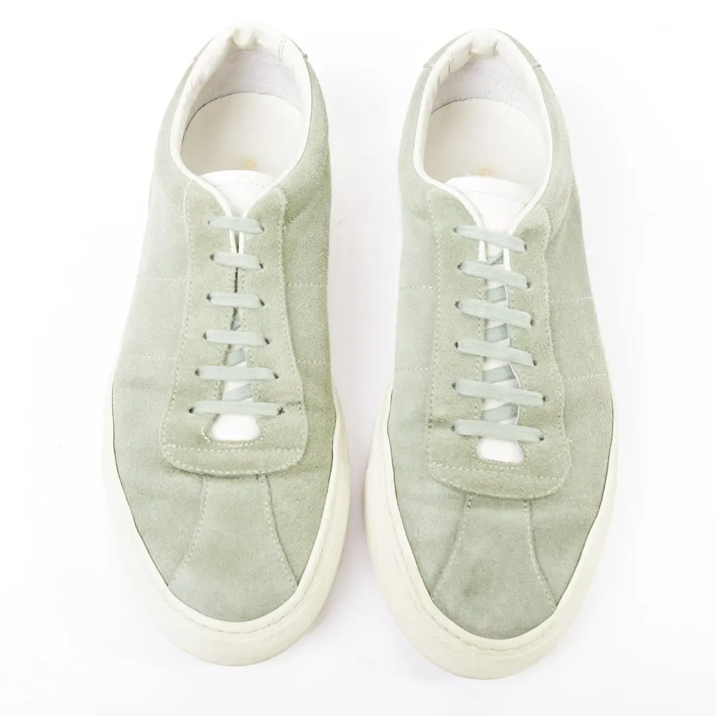 Common Project Suede Low Top Sneakers Green Suede Good - Inside View