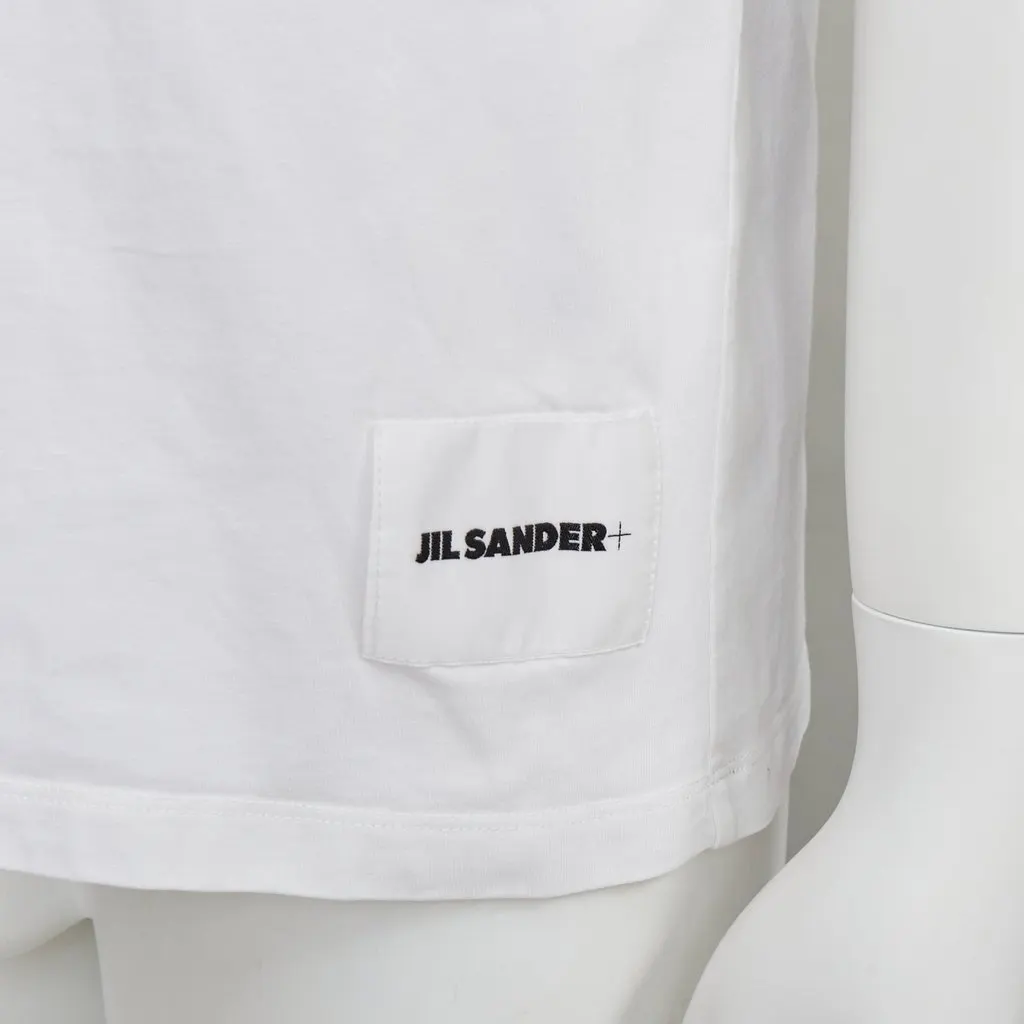 Jil Sander White Cotton T-Shirt White Cotton Fair - Back View