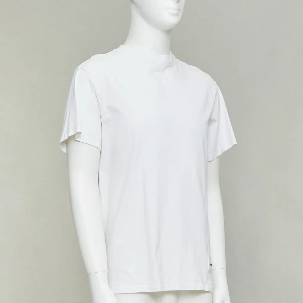 Jil Sander White Cotton T-Shirt White Cotton Fair - Inside View