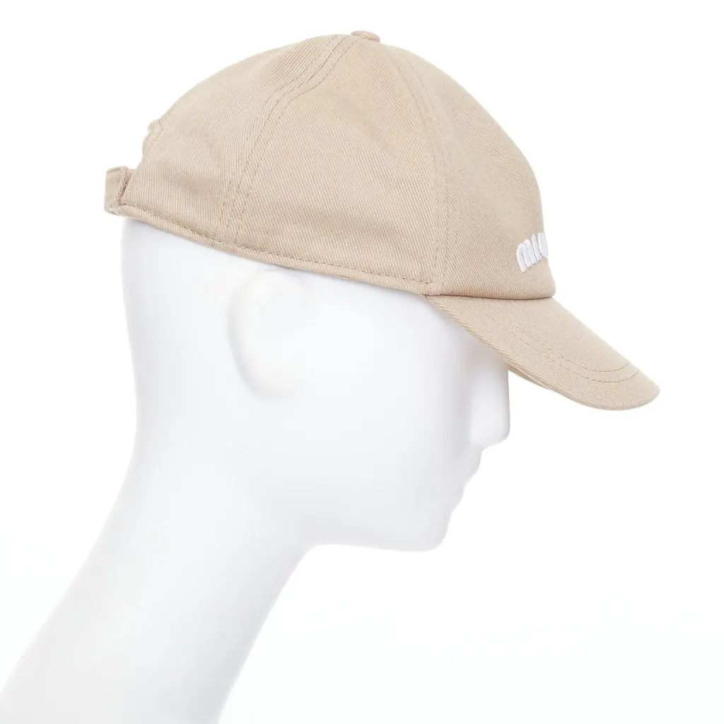 Miu Miu Beige Cotton Hats Beige Cotton Good - Model View