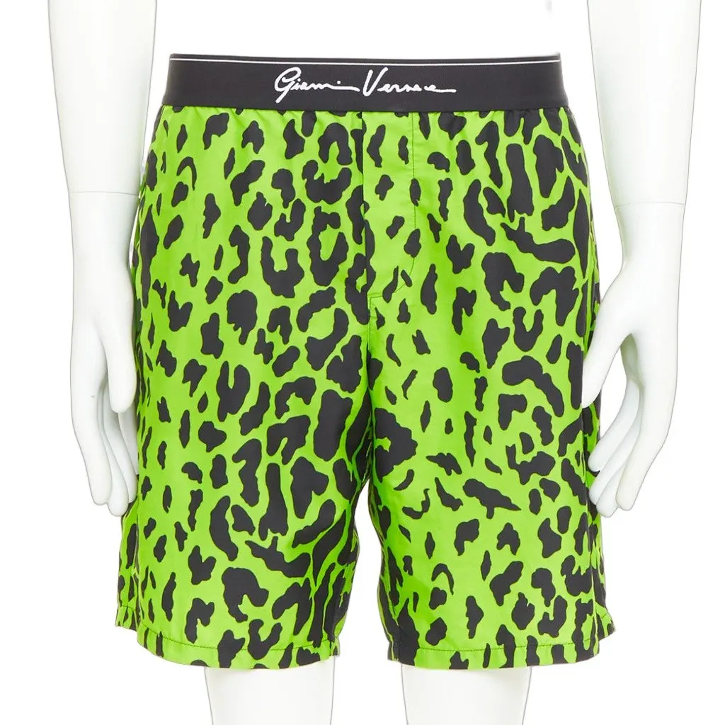 Versace Green Polyester Shorts Green Polyester Very good - Front View