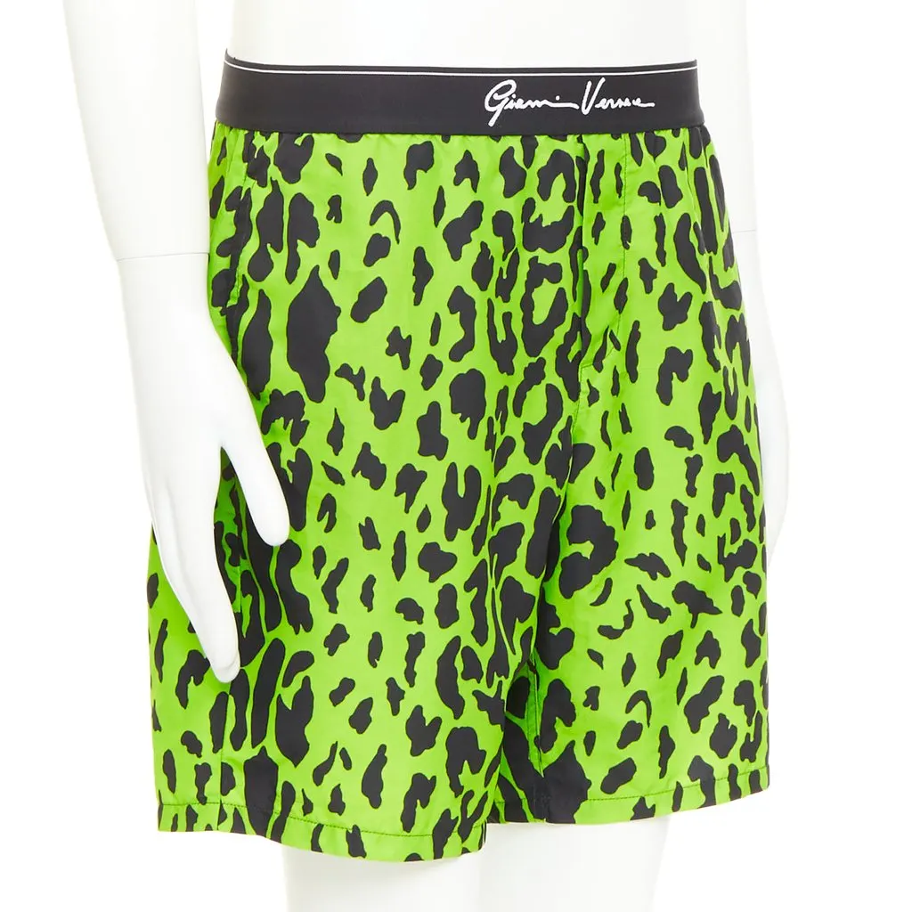 Versace Green Polyester Shorts Green Polyester Very good - Inside View