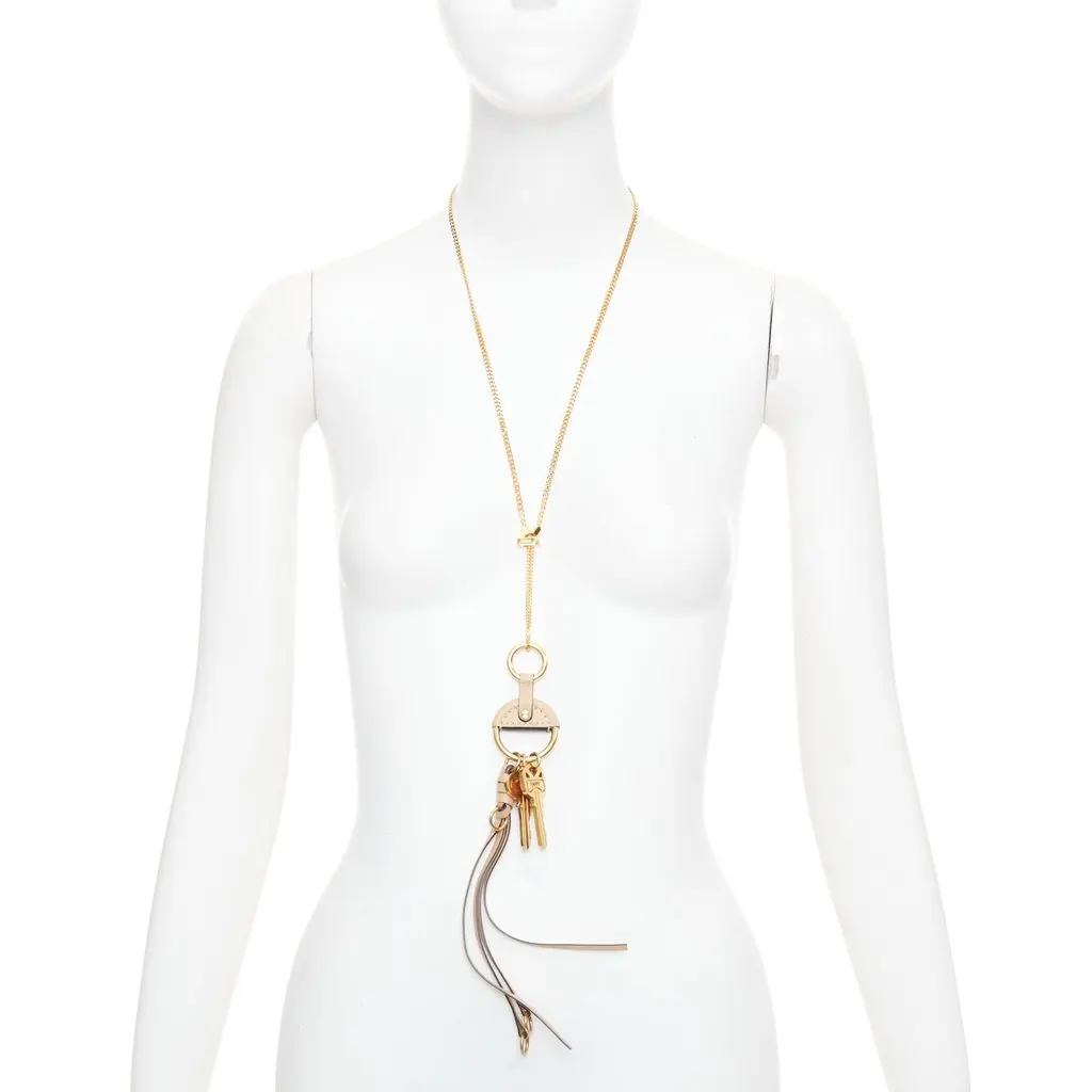 Chloé Nicole Beige Leather Good - Front View