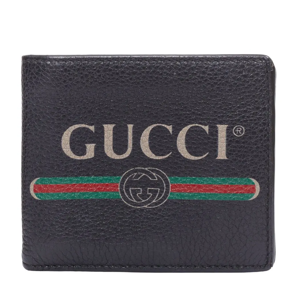Gucci Black Leather Wallet Black Leather Fair - Front View