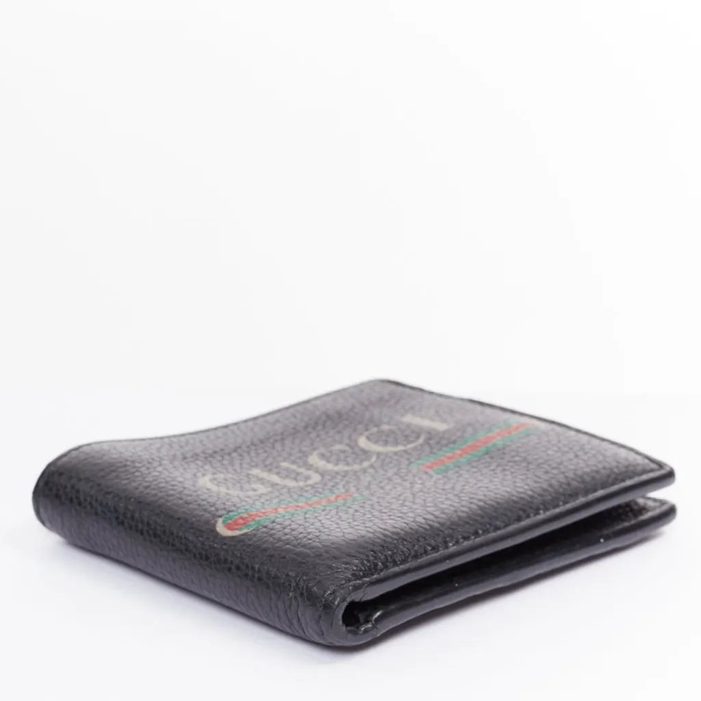 Gucci Black Leather Wallet Black Leather Fair - Model View