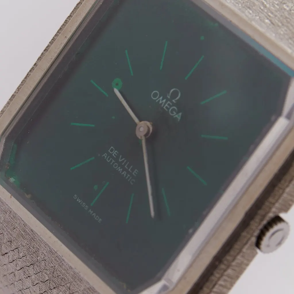 Omega De Ville "Emerald" Emerald Dial Silver Metal Good - Box View