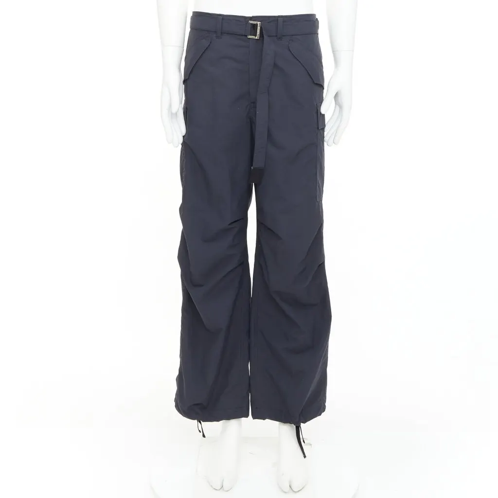 Sacai Black Polyester Trouser Black Polyester Very good - Front View