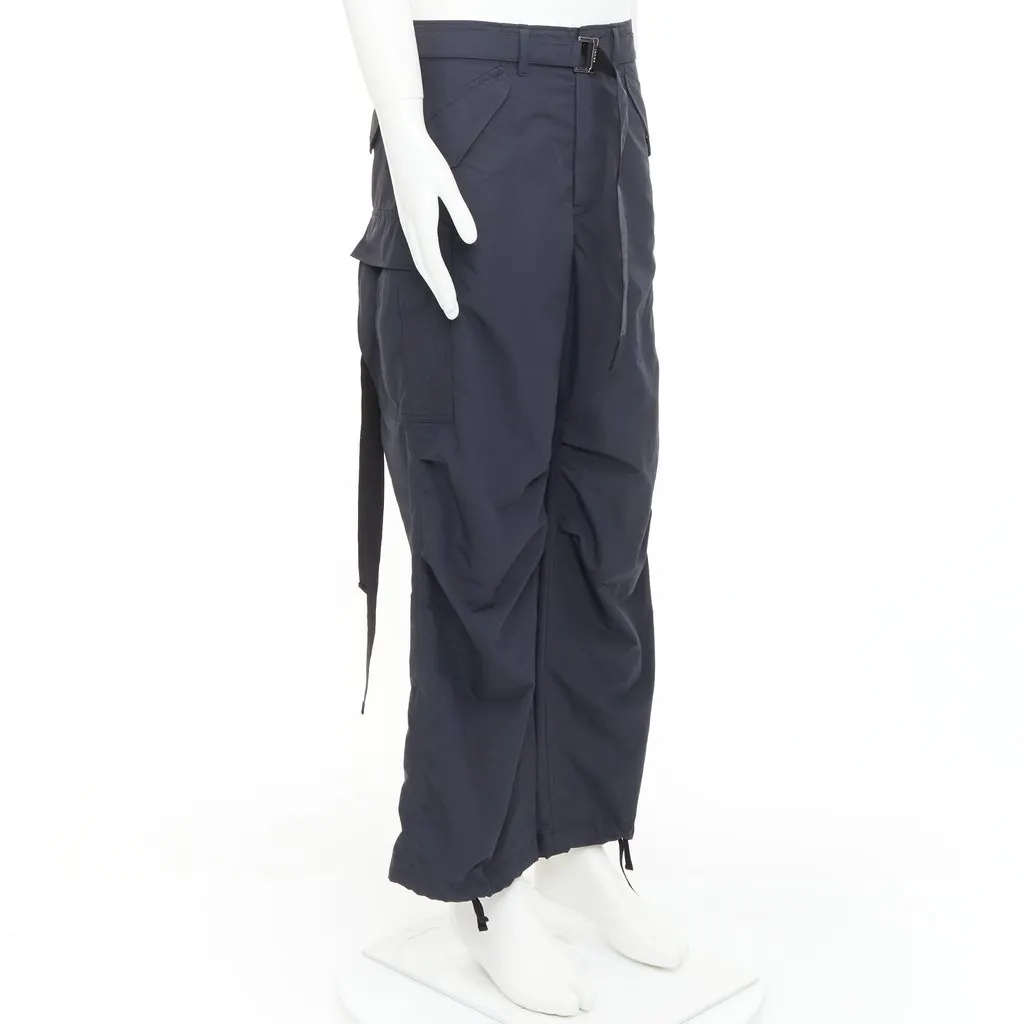 Sacai Black Polyester Trouser Black Polyester Very good - Inside View