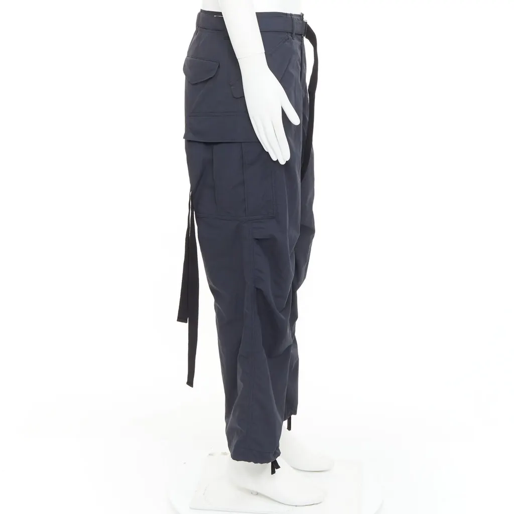 Sacai Black Polyester Trouser Black Polyester Very good - Model View