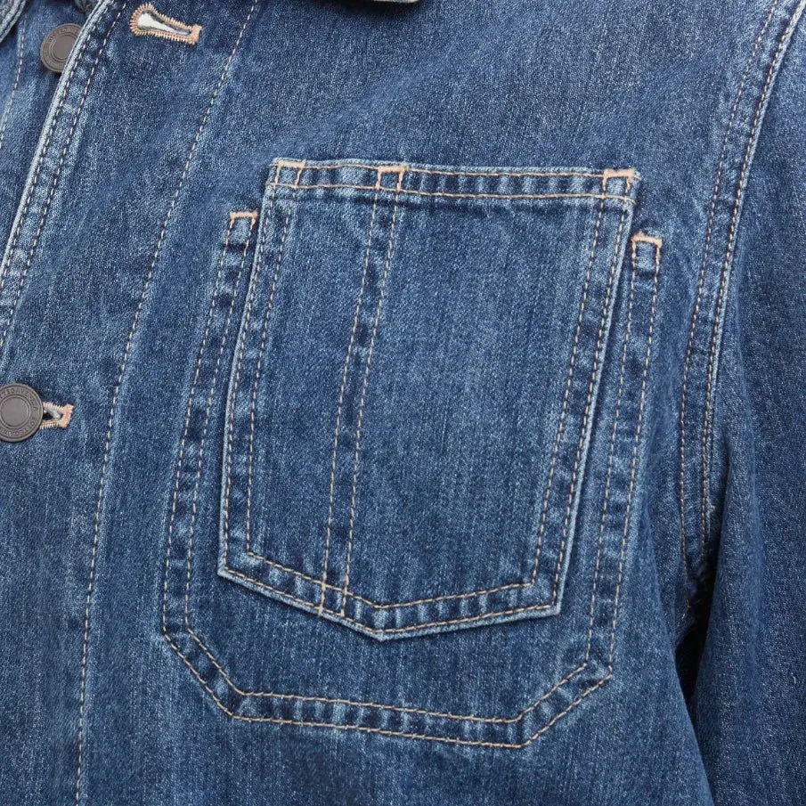Bottega Veneta Blue Denim Coat Blue Denim Very good - Back View