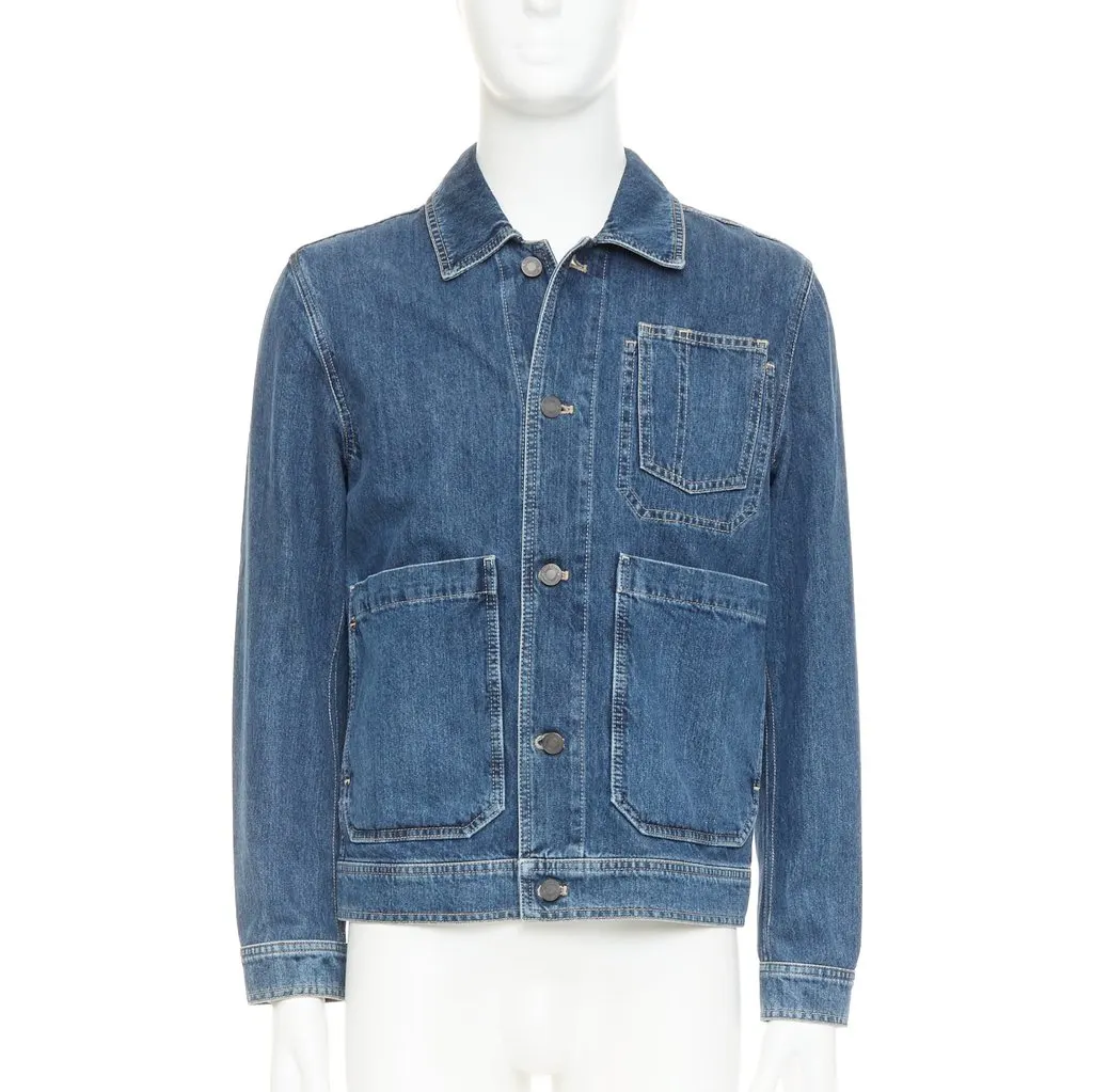 Bottega Veneta Blue Denim Coat Blue Denim Very good - Inside View