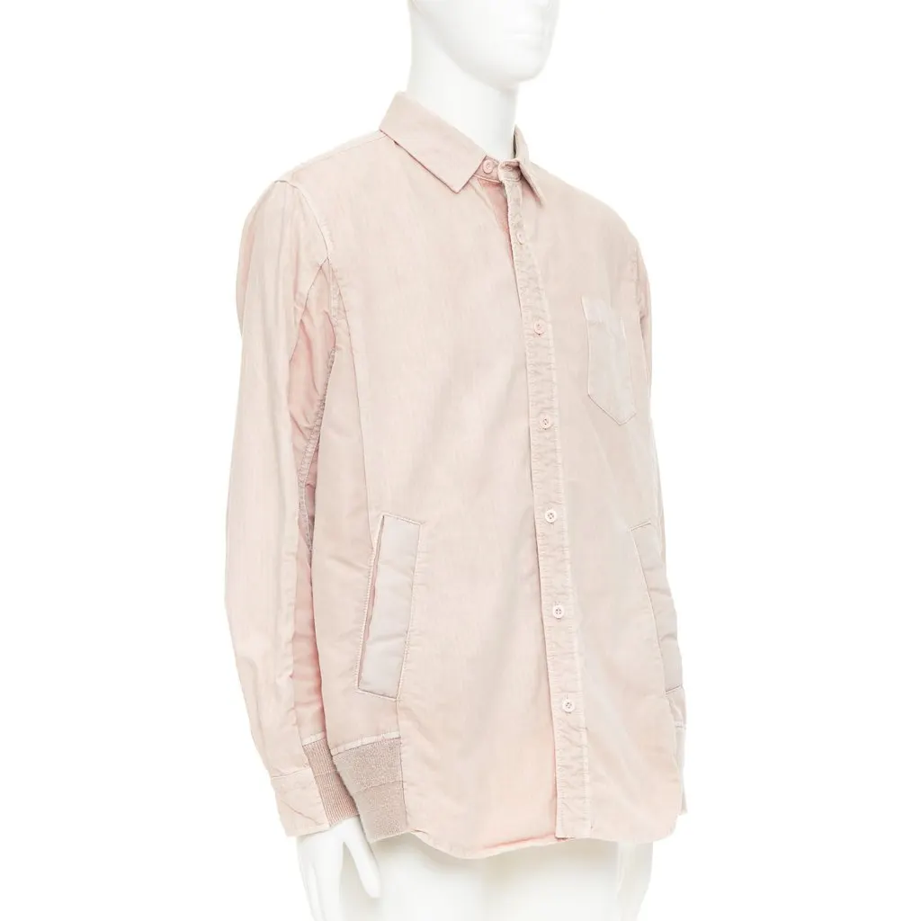 Sacai Pink Cotton Coat Pink Cotton Very good - Front View