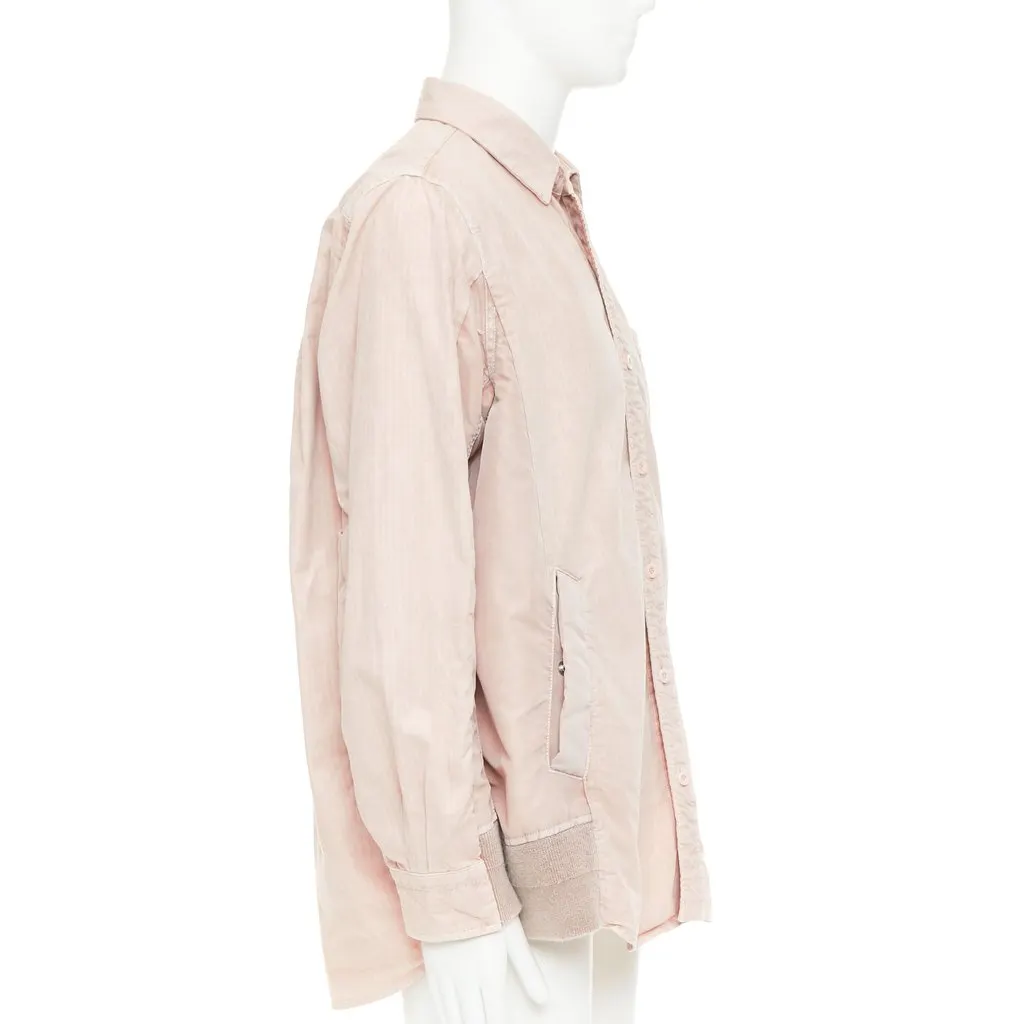 Sacai Pink Cotton Coat Pink Cotton Very good - Model View