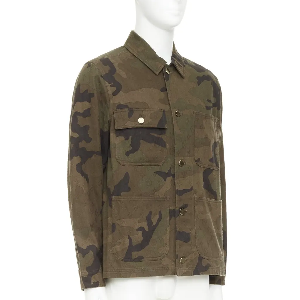 Louis Vuitton Chore Coat Green Denim Very good - Model View