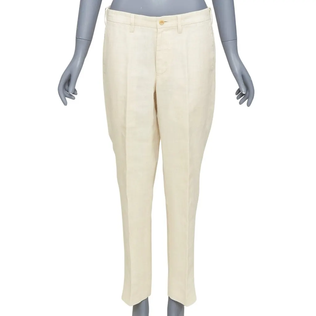 Issey Miyake Ecru Trouser Beige Very good - Front View