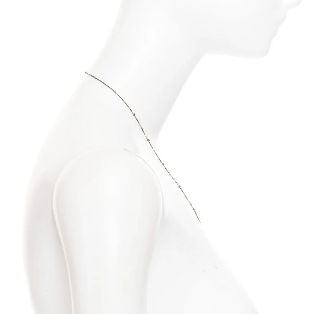 Bottega Veneta Green Metal Long Necklace Green Metal Fair - Model View