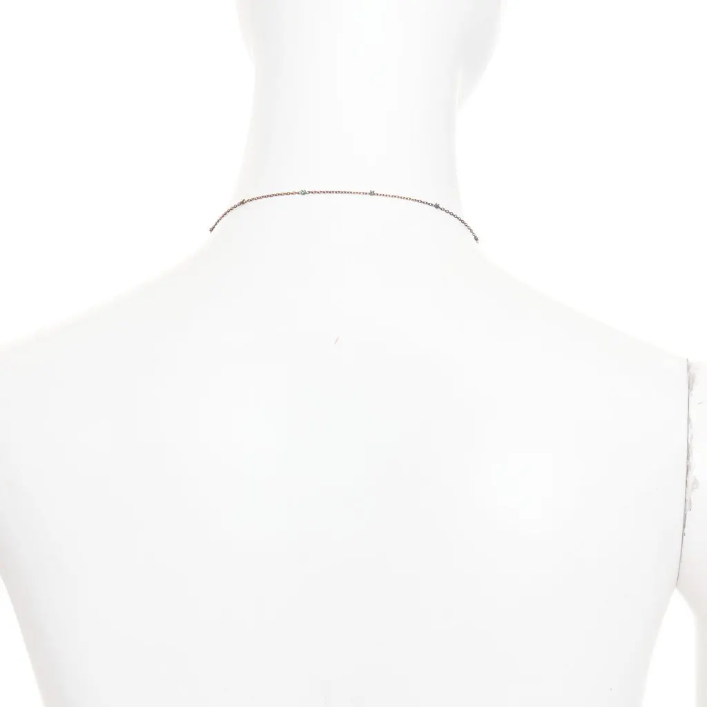 Bottega Veneta Green Metal Long Necklace Green Metal Fair - Box View