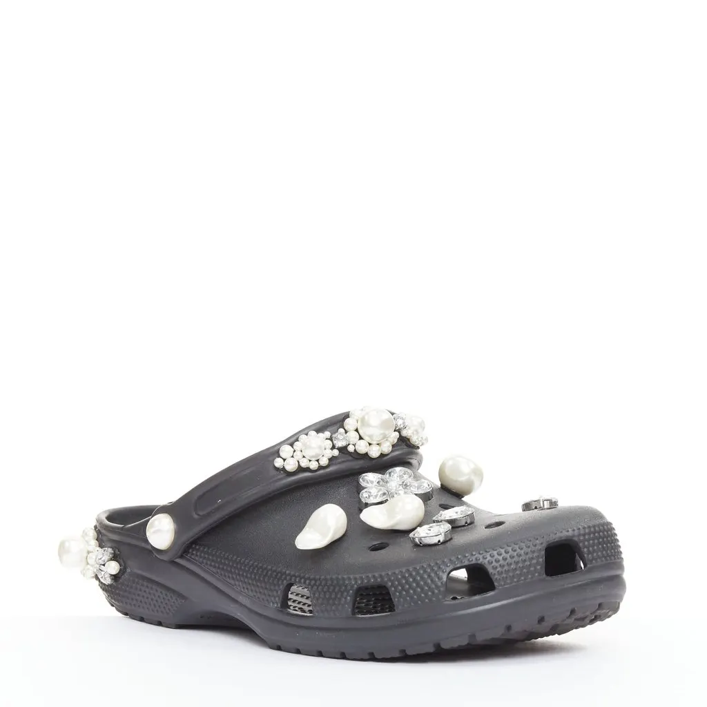 Unsigned Black Rubber Sandals Black Rubber Good - Inside View