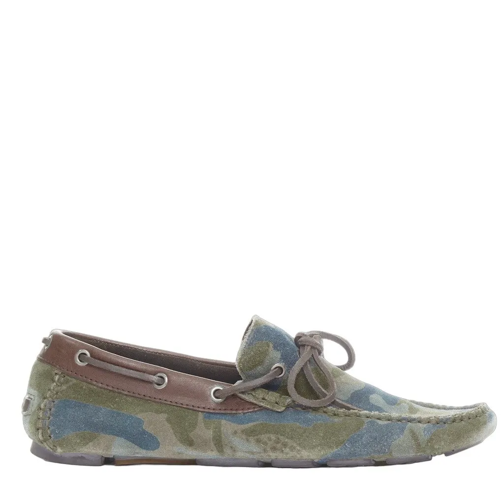 Dolce & Gabbana Green Suede Lace ups Green Suede Fair - Front View