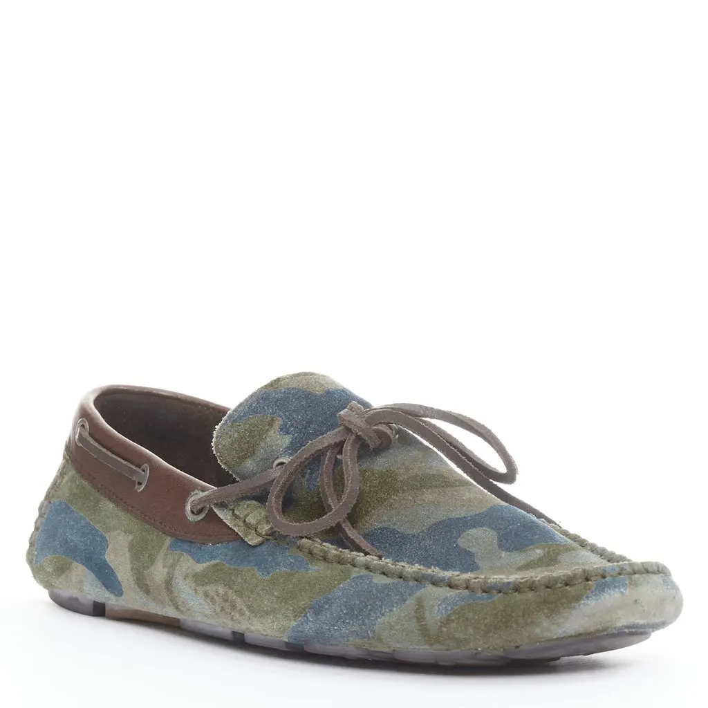 Dolce & Gabbana Green Suede Lace ups Green Suede Fair - Back View