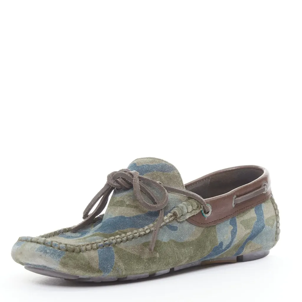 Dolce & Gabbana Green Suede Lace ups Green Suede Fair - Model View